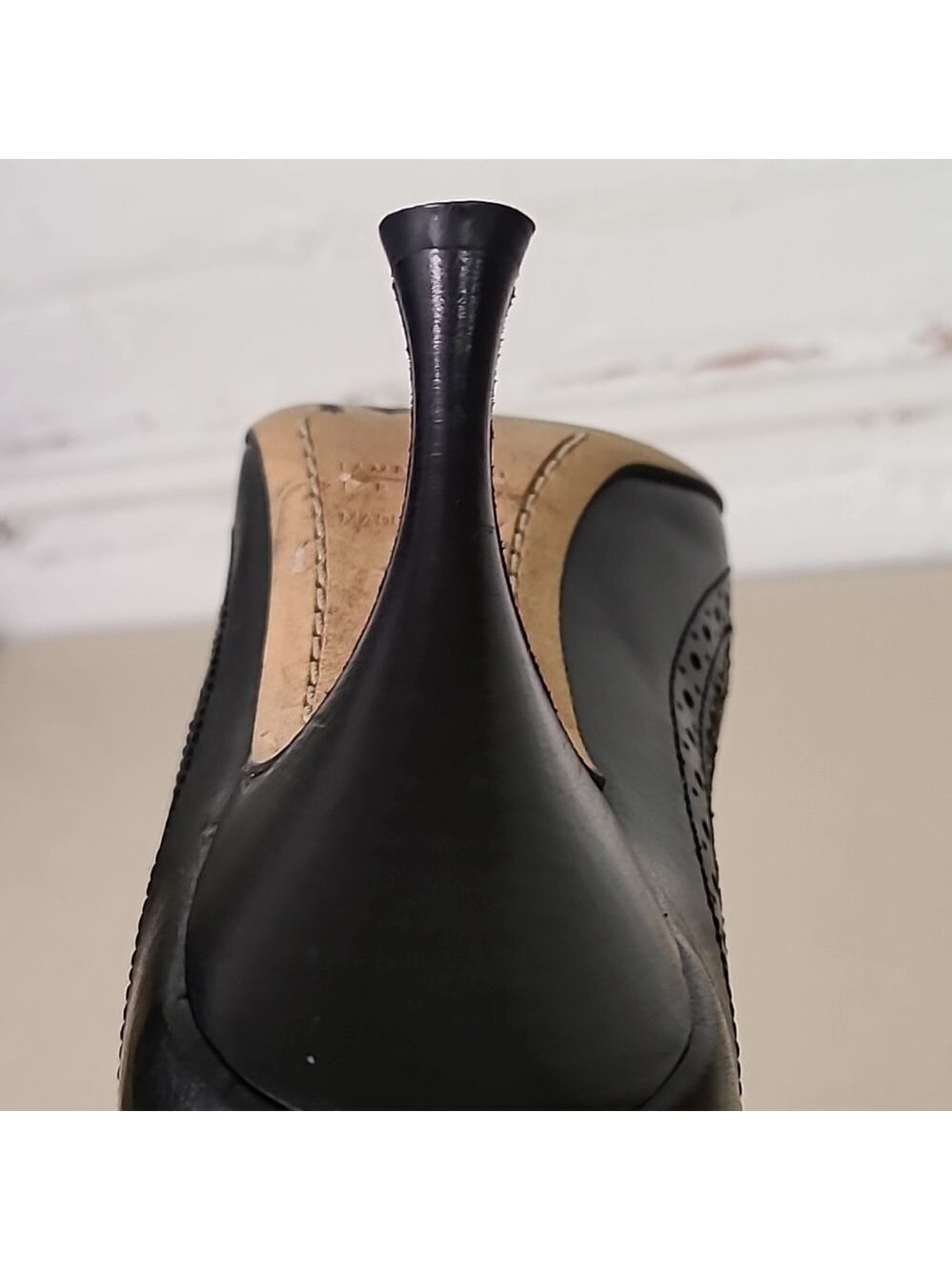 3.5 Inch Lambertson Truex Heels Made in Italy  36.5 EU Leather - Picture 9 of 10